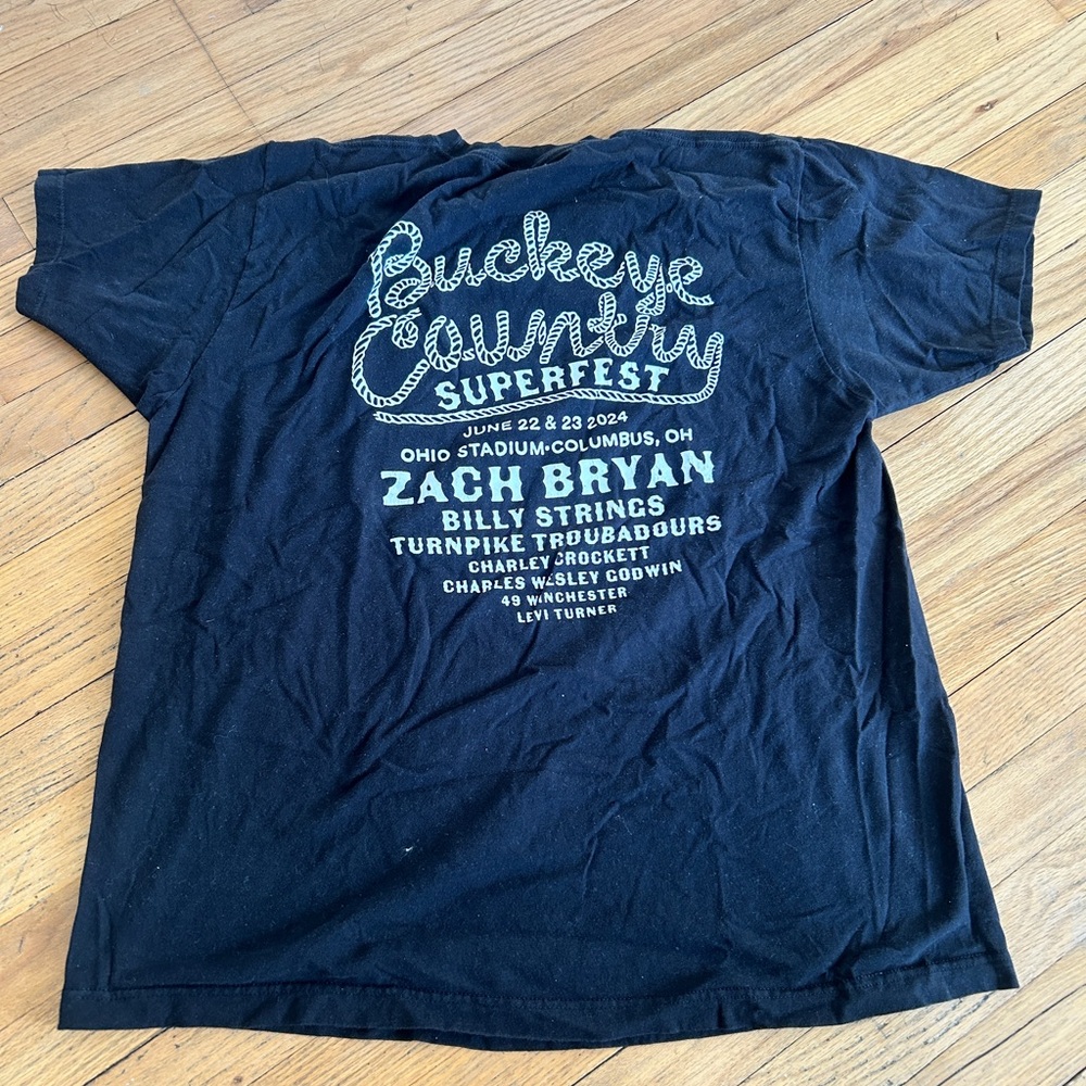 Tultex Black Buckeye Country Superfest Graphic Tee - Picture 3 of 5